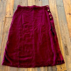 Skylar + Madison burgundy midi skirt